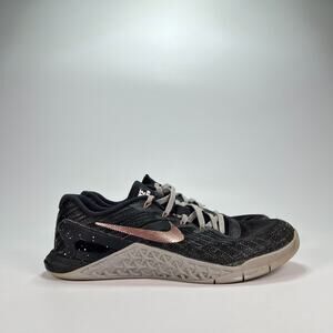Nike Metcon 3 Black Gray Crossfit Gym Training Shoes 920461-993 Women's Size 8.5
